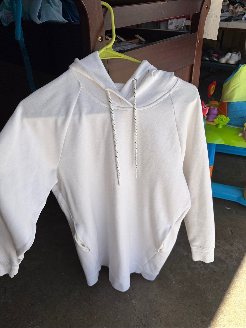 Old Navy White Hooded Pullover Tunic